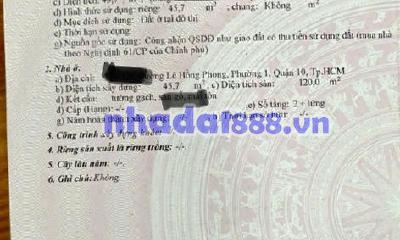 Bán nhà đẹp Lê Hồng Phong