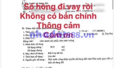  Nhà mt đường S3 Tân Phú 100m2